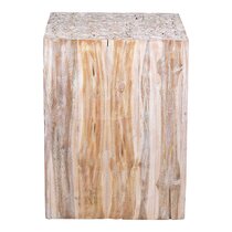 Solid wood online block end table